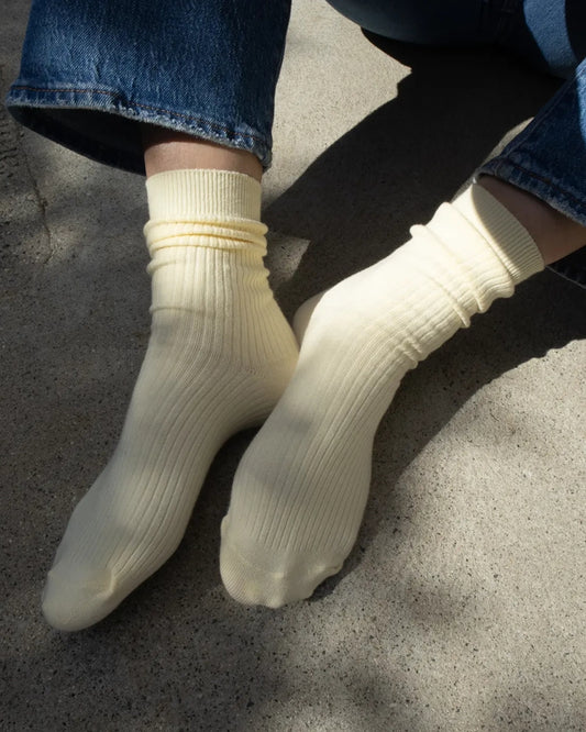 EVERYDAY COTTON CREW SOCK - YELLOW