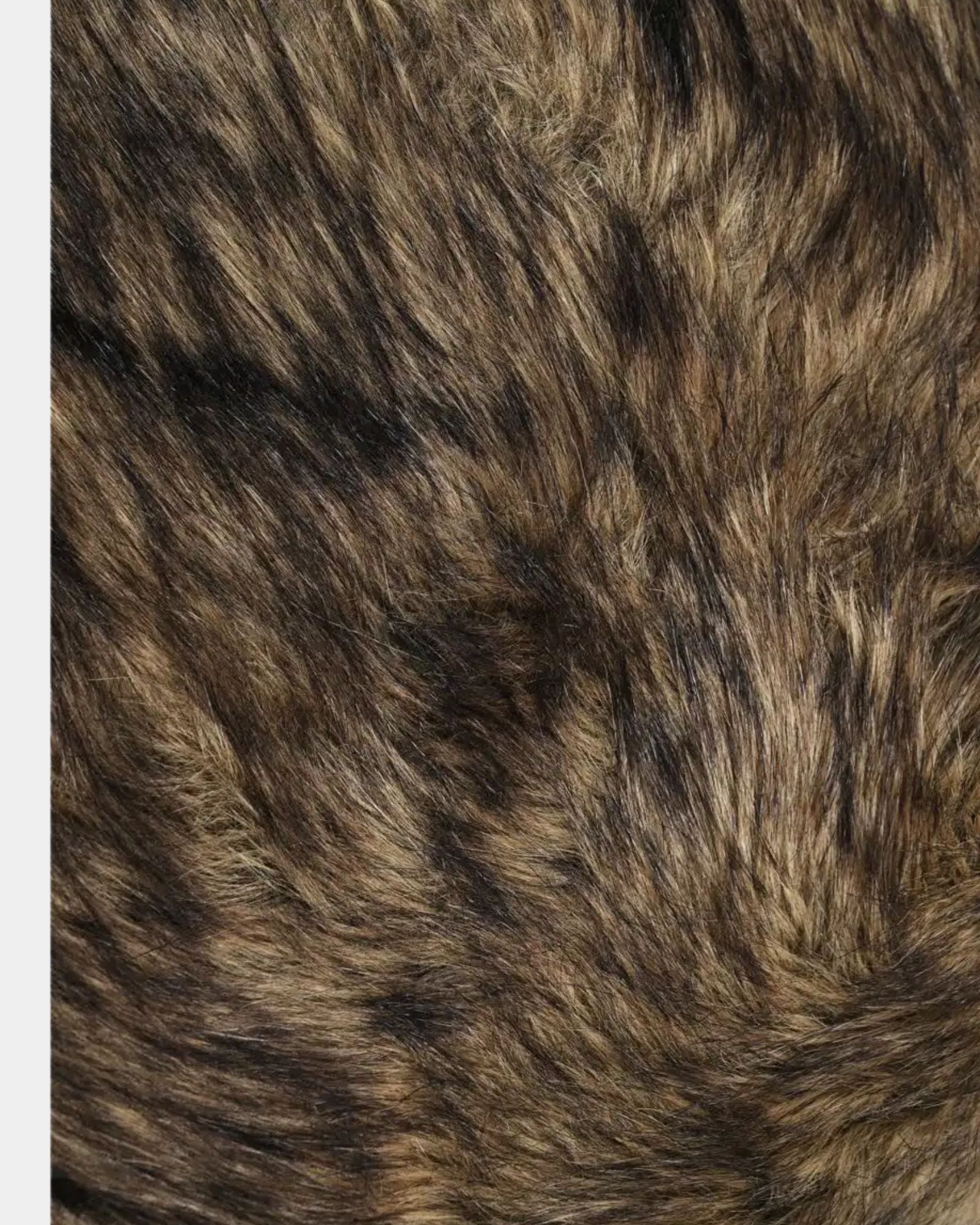 SERGE OTTOMAN - BROWN FAUX FUR