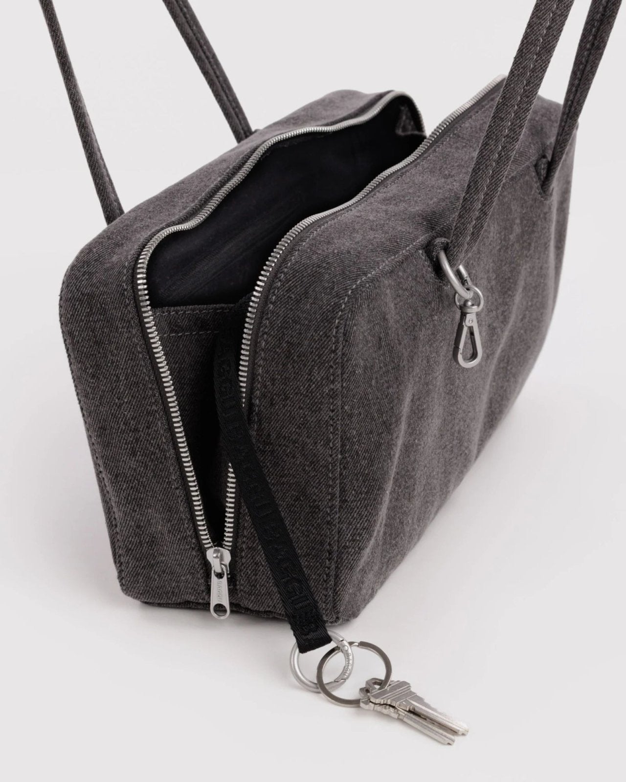 DENIM BOWLER BAG - WASHED BLACK DENIM | Stonewaters