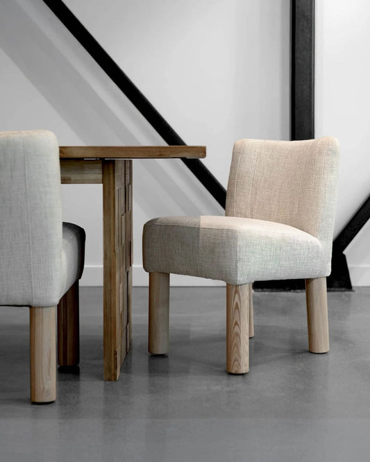 DESTINY DINING CHAIR - TWEED NATURAL - SET OF 2 | Stonewaters