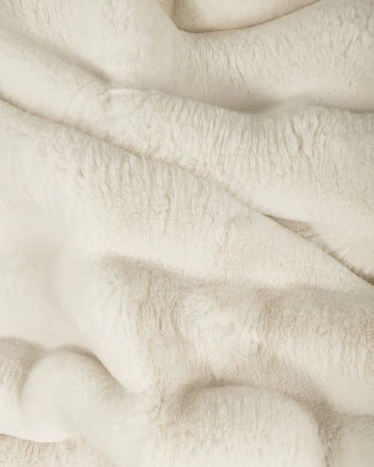 DIMENSIONAL FAUX FUR BLANKET - MOON | Stonewaters