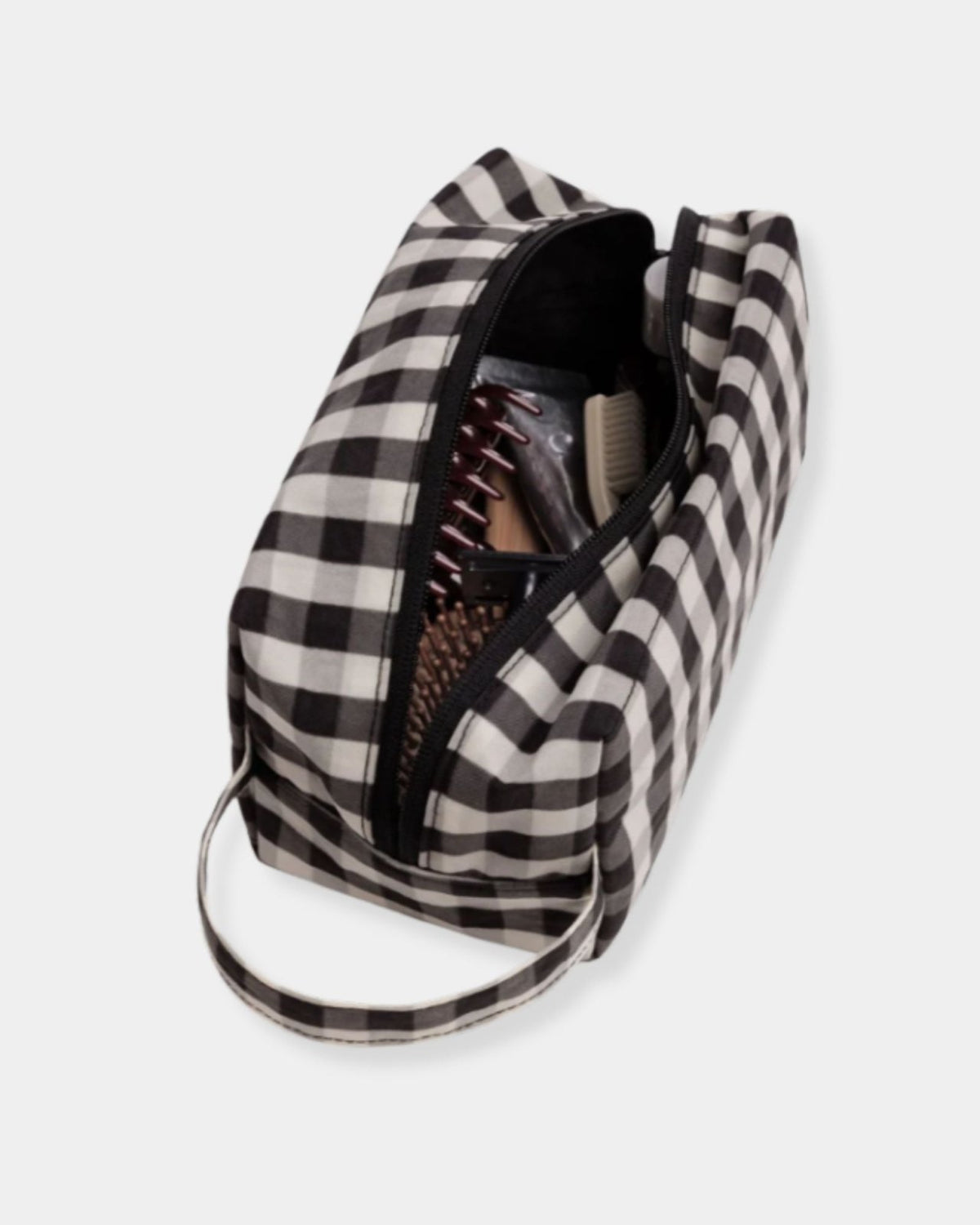 DOPP KIT - BLACK & WHITE GINGHAM | Stonewaters