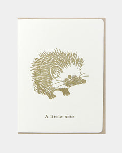 HEDGEHOG LITTLE NOTE - CARD