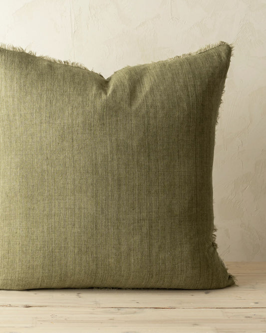 LINA LINEN 24 X 24 PILLOW - KELP