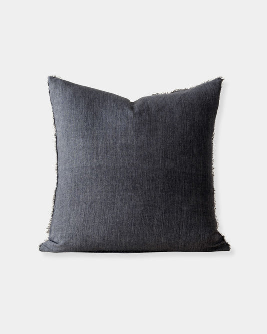 LINA LINEN 24 X 24 PILLOW - COAL