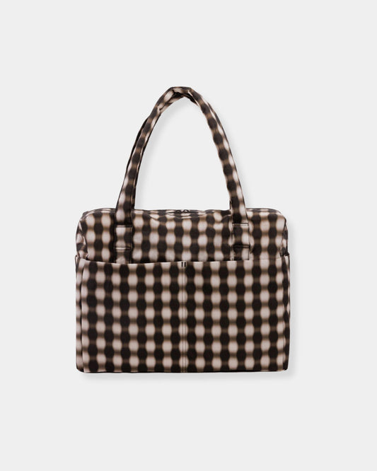 CLOUD CARRY-ON BAG - BLURRED GINGHAM BROWN