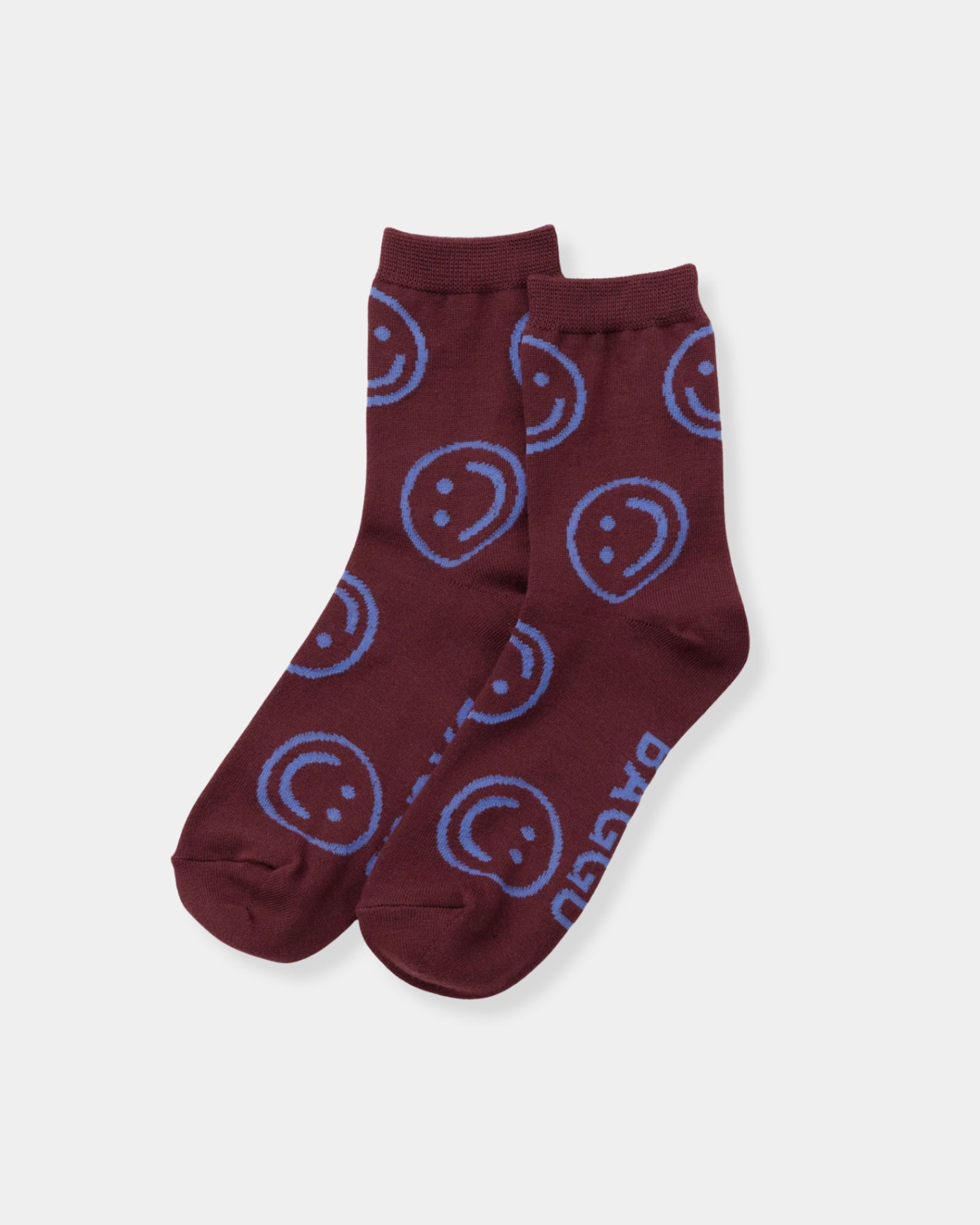 CREW SOCK - MAHOGANY HAPPY