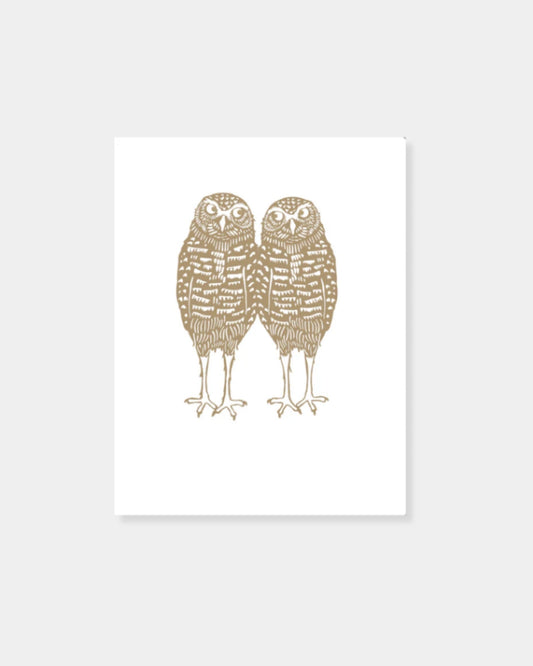 BURROWING OWL PAIR - CARD