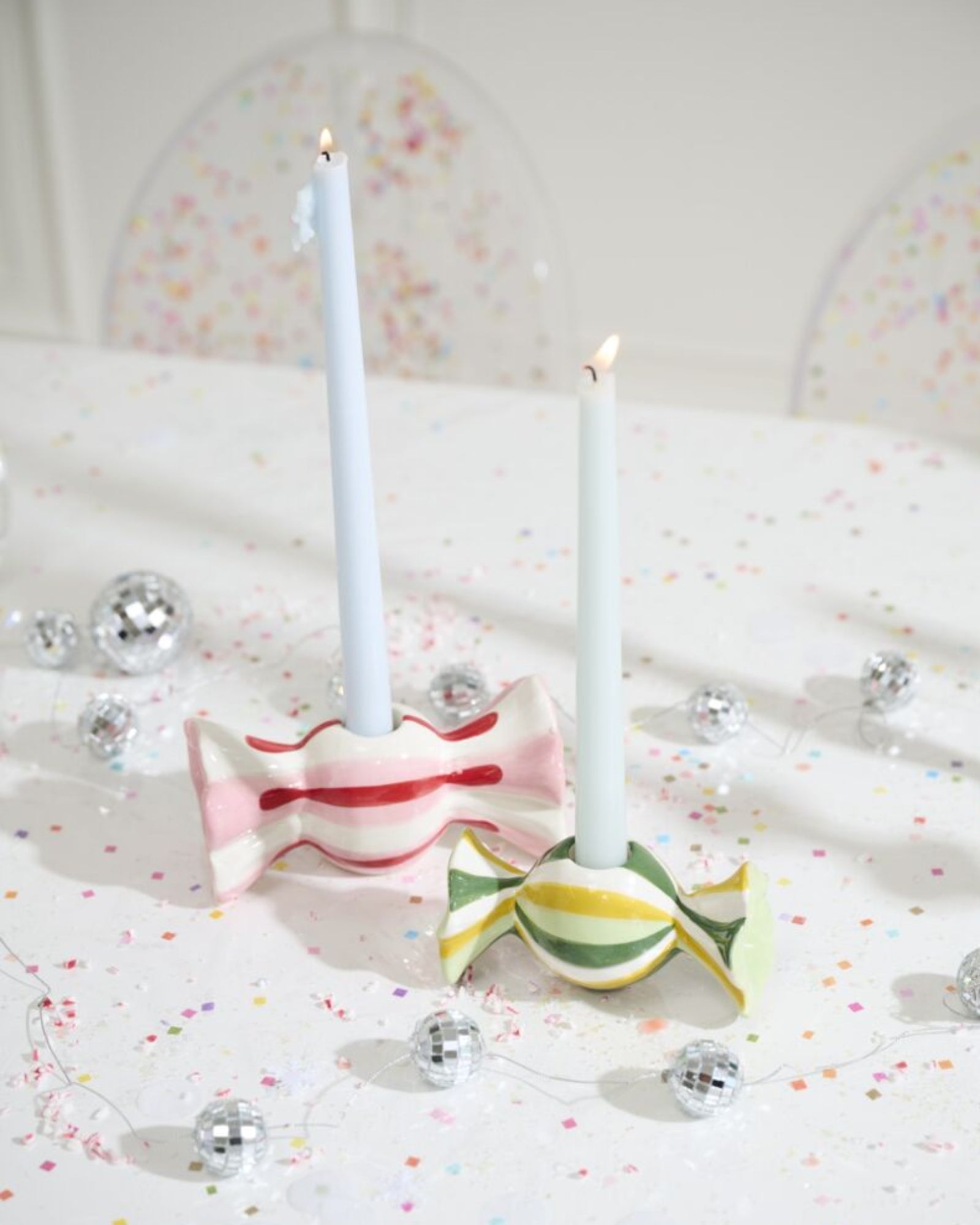 RED BONBON CANDLEHOLDER
