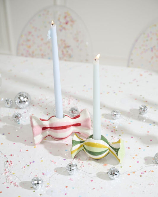 RED BONBON CANDLEHOLDER