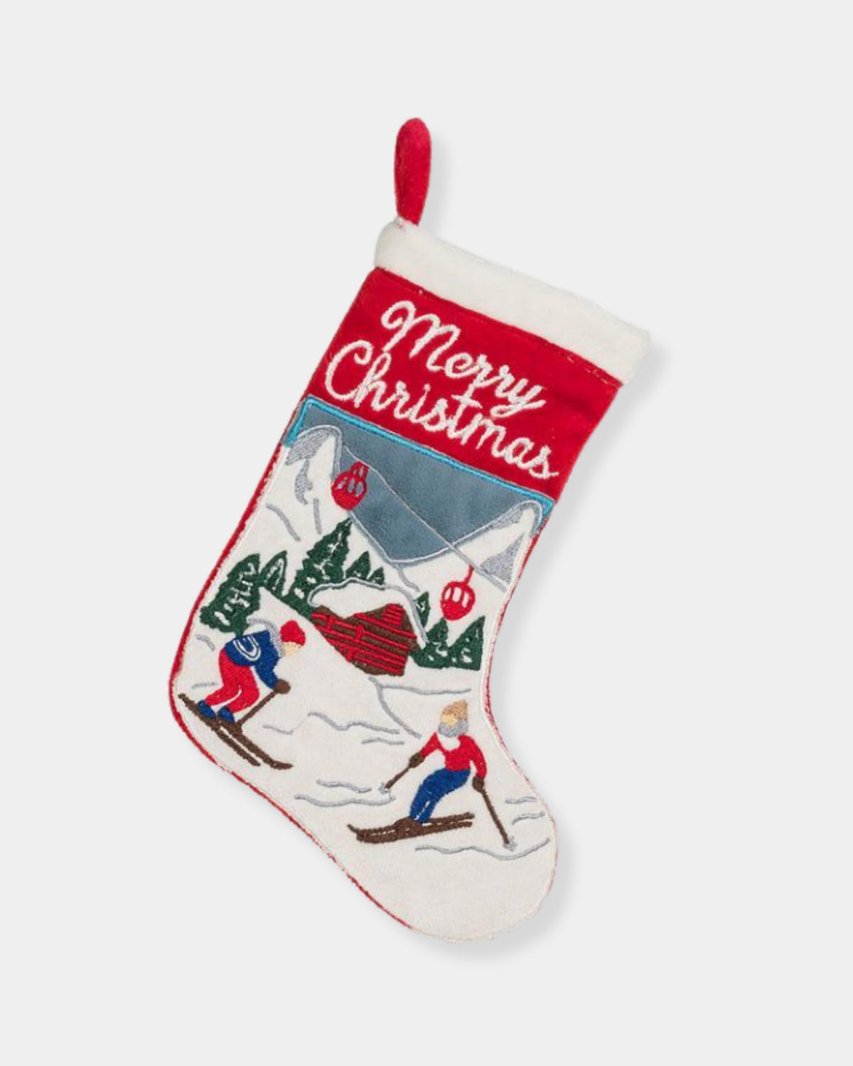 SKIING SCENE STOCKING