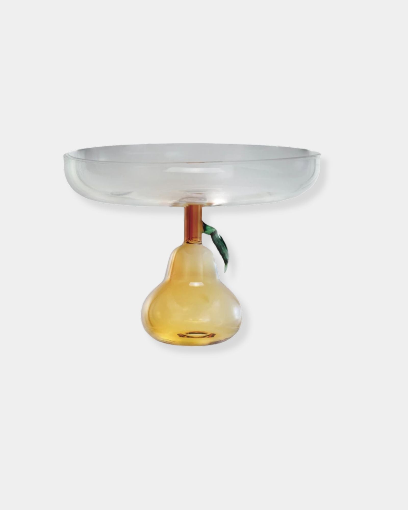 PEAR SHAPED GLASS PEDESTAL