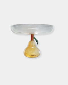 PEAR SHAPED GLASS PEDESTAL
