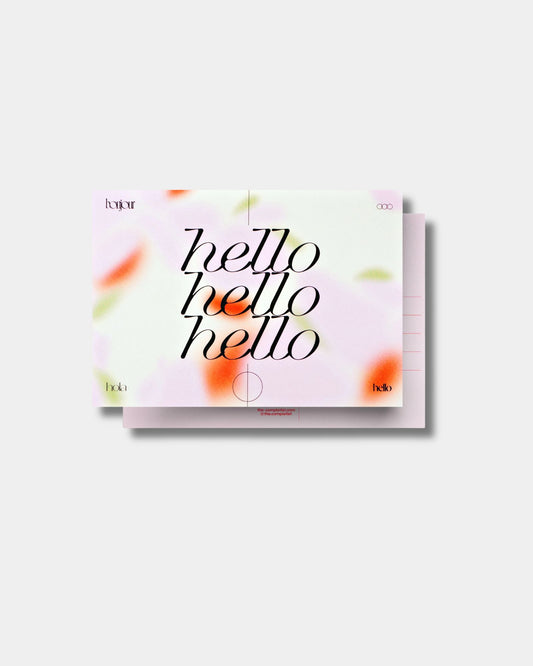 HAZY HELLO POSTCARD