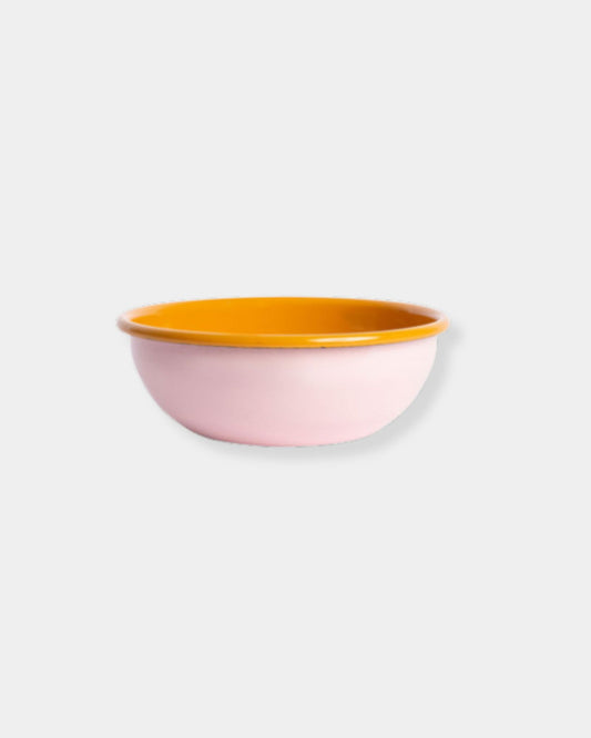 PINK & MUSTARD CEREAL BOWL