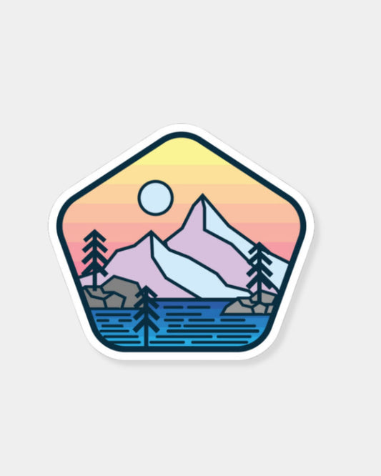 PENTAGON MOUNTAIN SCENE - STICKER