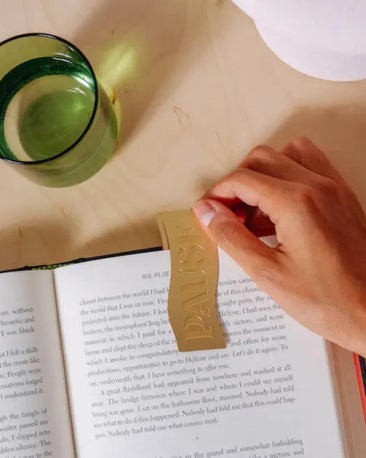 PAUSE METAL BOOKMARK