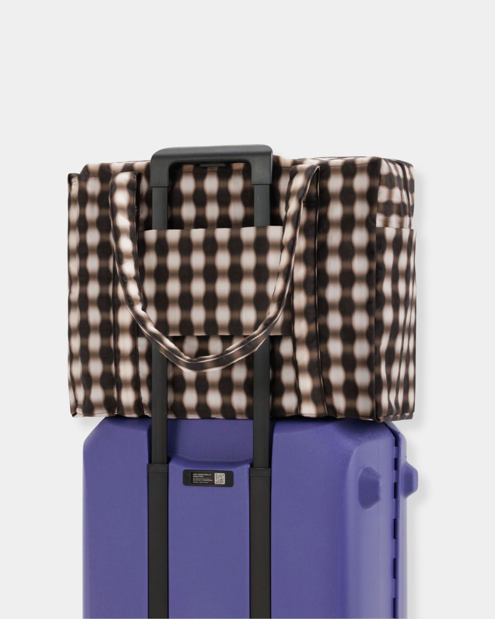 CLOUD CARRY-ON BAG - BLURRED GINGHAM BROWN