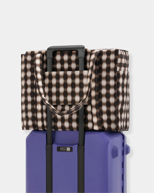 CLOUD CARRY-ON BAG - BLURRED GINGHAM BROWN