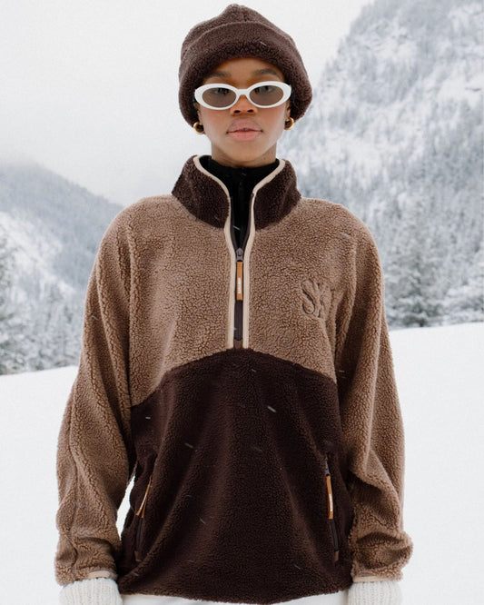 ALPINE SKI SWEATER - COFFEE BEAN