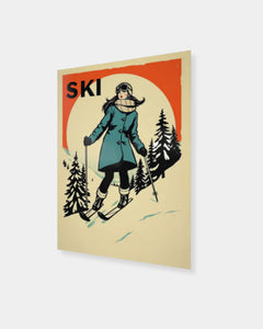 RETRO SKI DAY - 12x16 PRINT