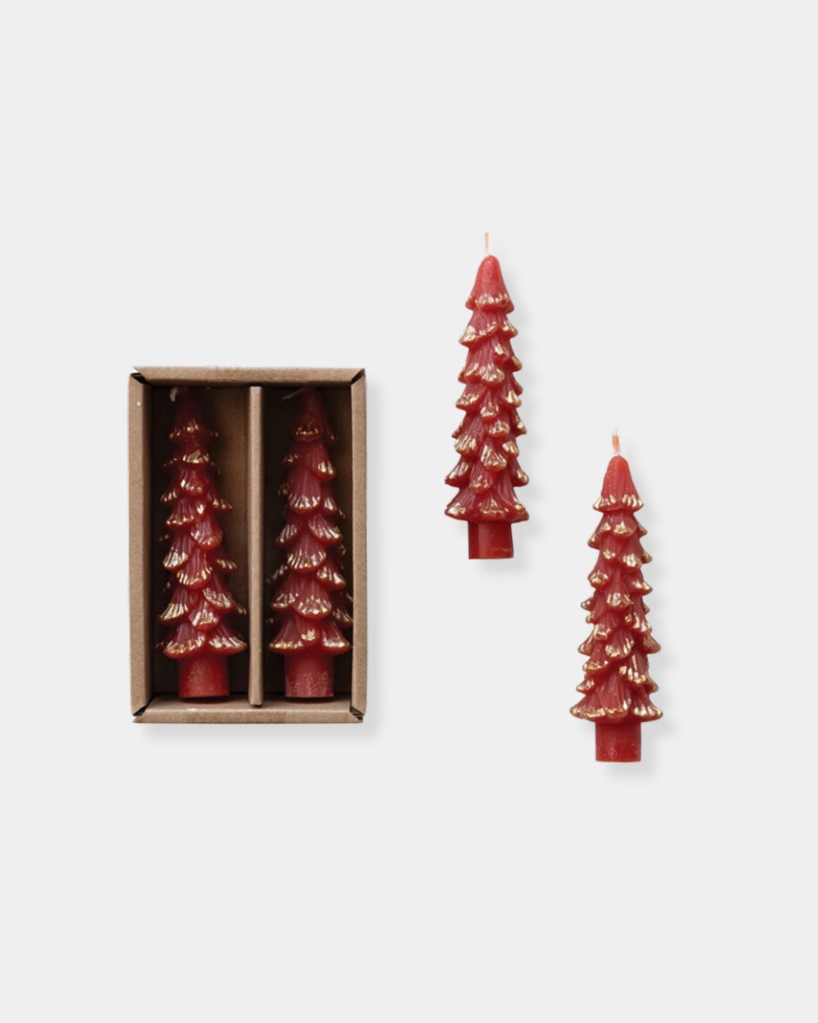 4" HOLLY BERRY TREE TAPER CANDLES