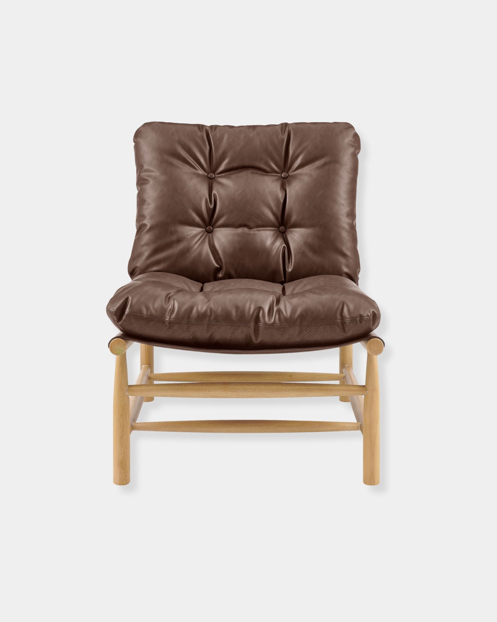 OSWALD TUFTED ACCENT CHAIR - CASA BROWN