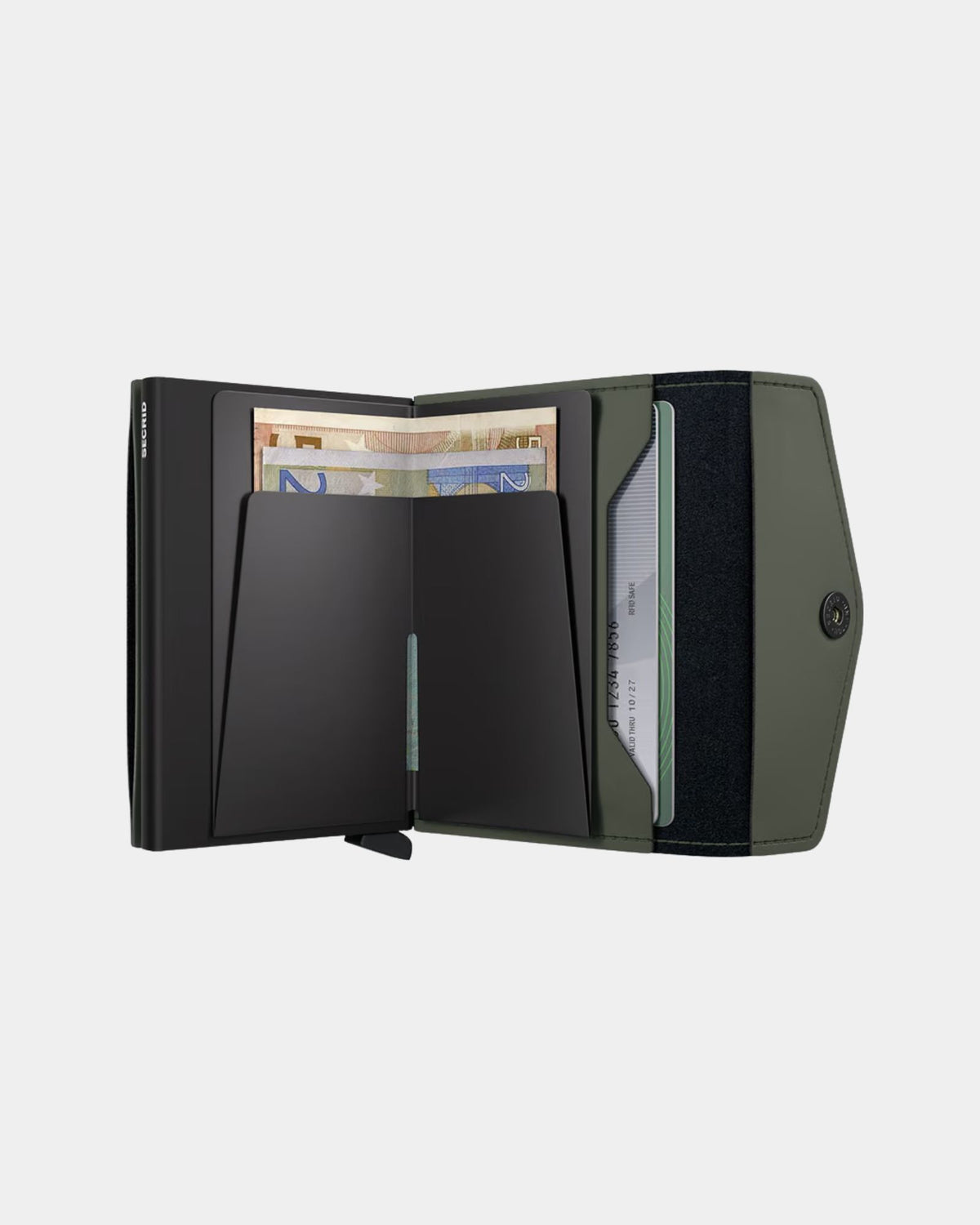 ENVELOPE WALLET - MATTE GREEN & BLACK