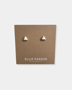 TRIANGLE WHITE CLAY EARRINGS