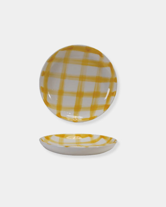 YELLOW STONEWARE PLATE