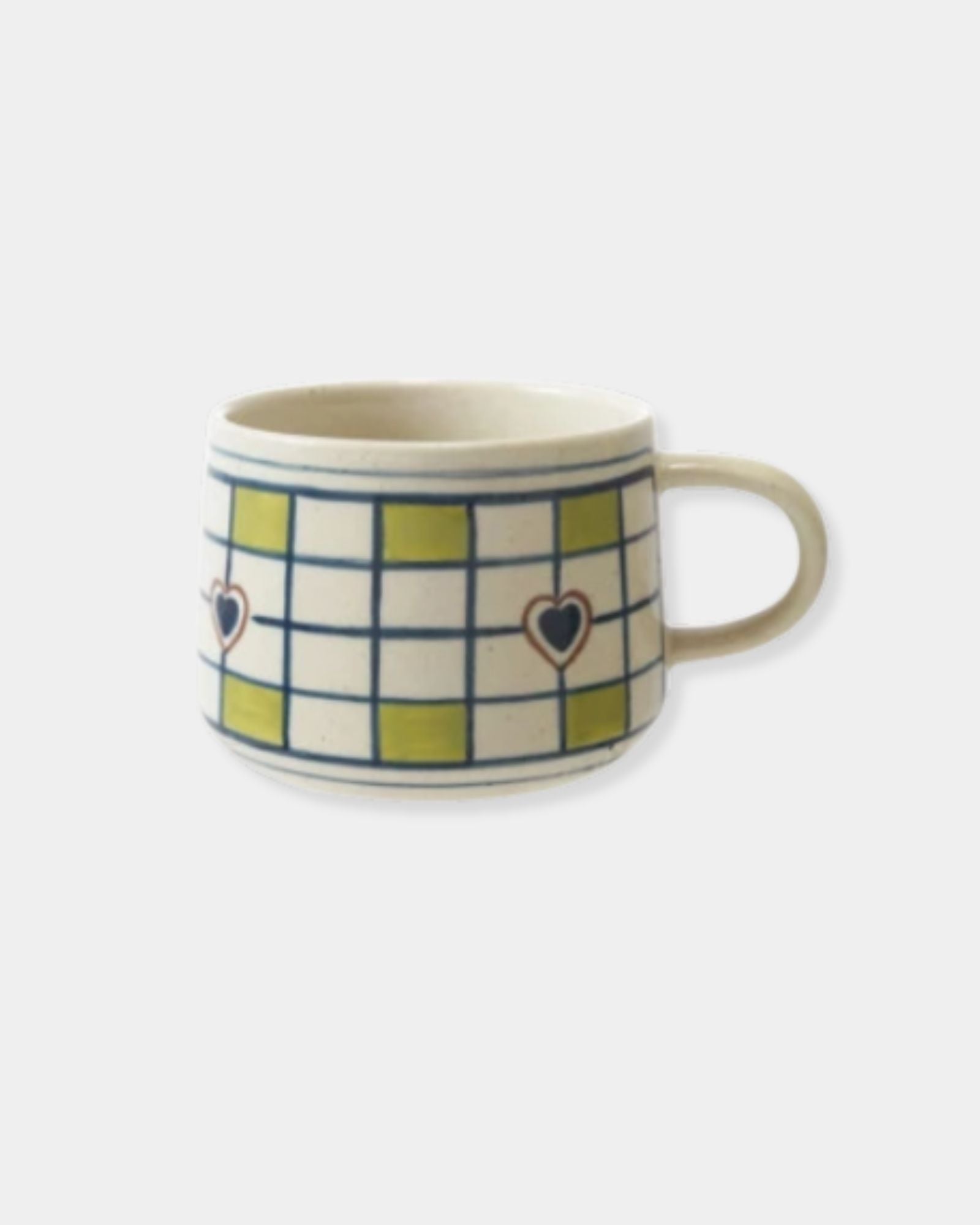 HEART CHECKERED MUG