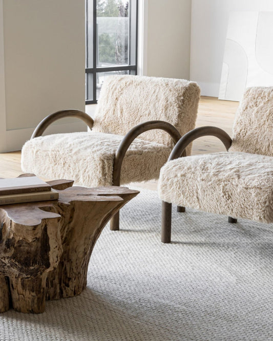 EROS CHAIR - SHAGGY SAND | Stonewaters