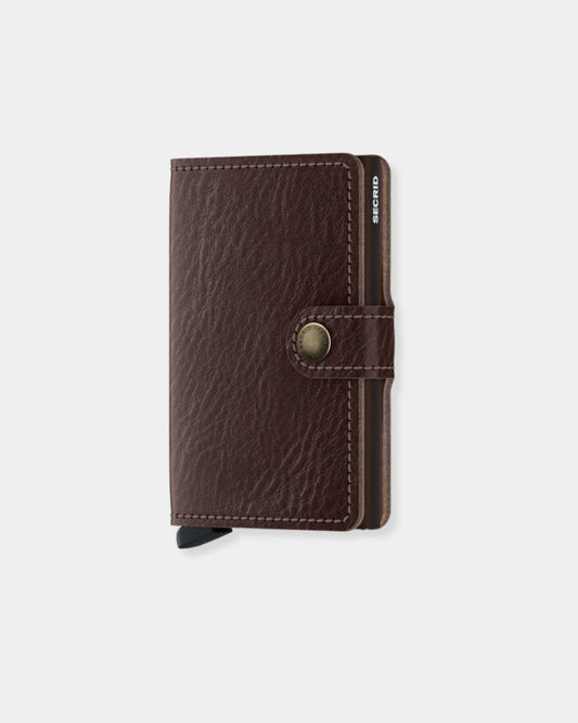 ESPRESSO & BROWN - VEG TANNED LEATHER MINIWALLET | Stonewaters
