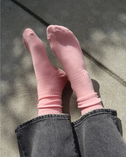 EVERYDAY COTTON CREW SOCK - PINK | Stonewaters