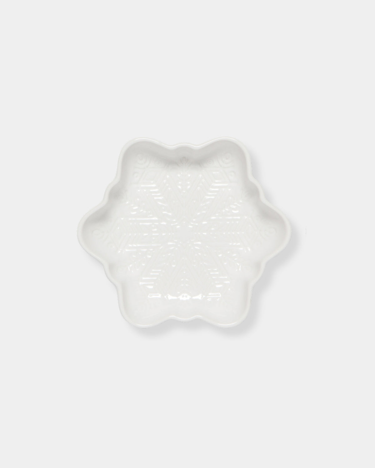 SNOWFLAKE DIPPING DISH - WHITE