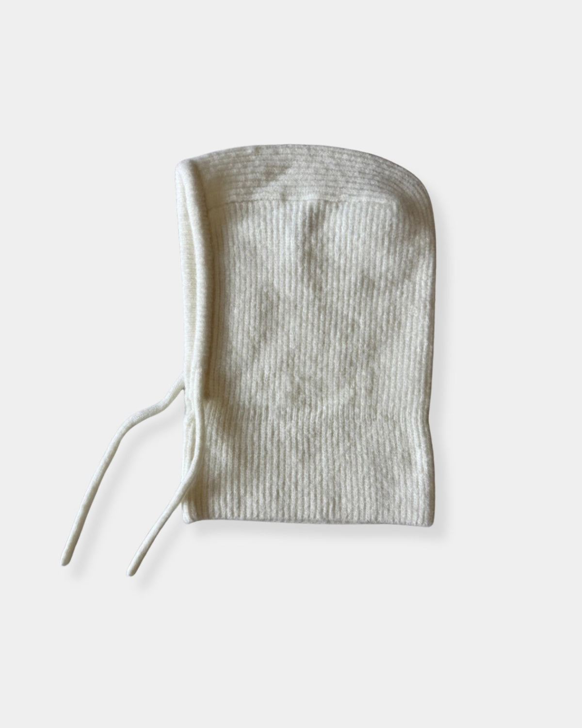 FUZZY ALPACA BALACLAVA - PEARL WHITE