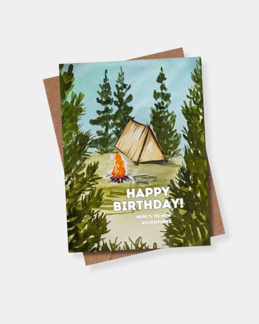 CAMPING BIRTHDAY - CARD