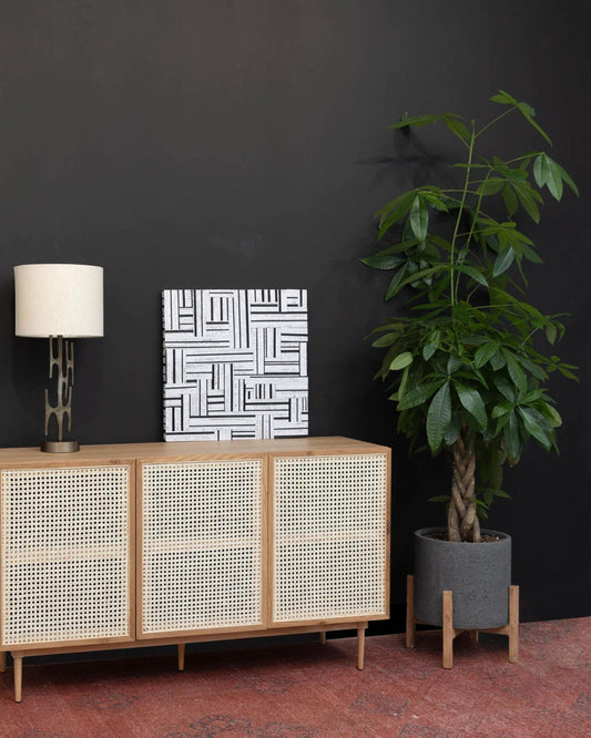 PATIO ROUND STANDING POT - GREY STONE