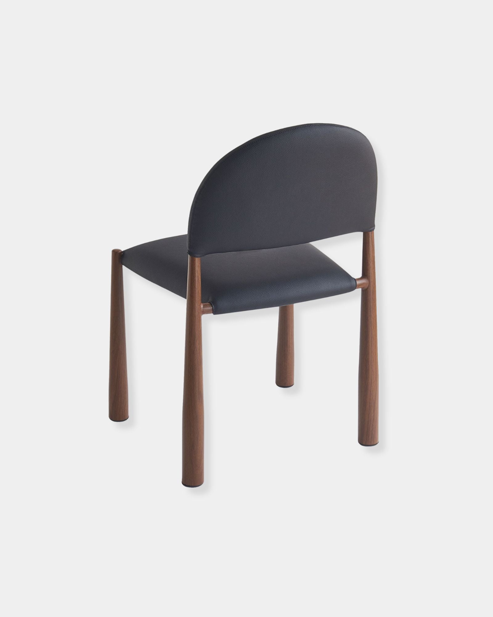 AUGGIE CHAIR SET OF 4 - BLACK AND WALNUT