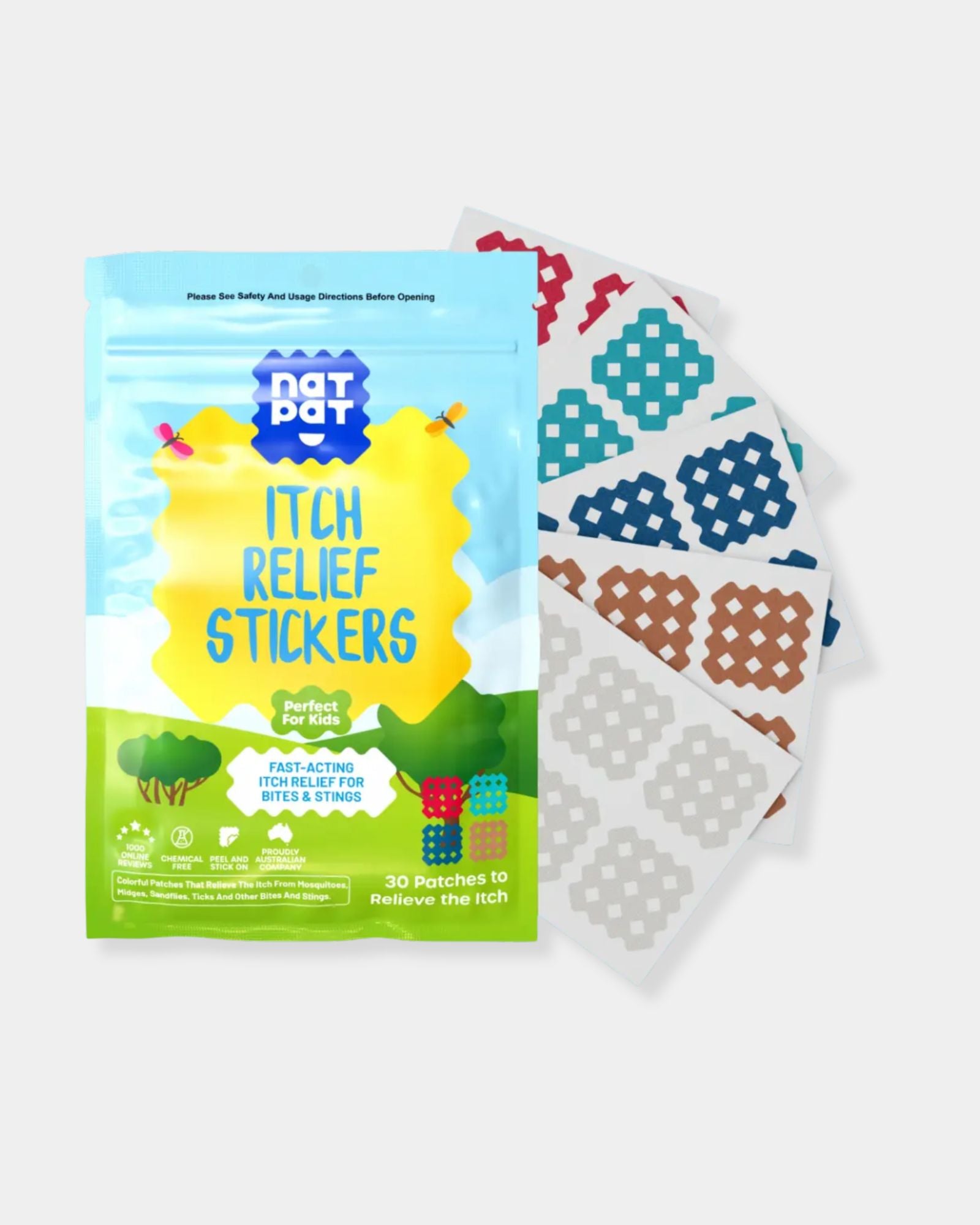 NATURAL ITCH & BUG BITE RELIEF STICKERS