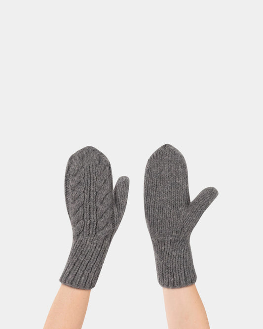 ALPACA MITTENS - CHARCOAL