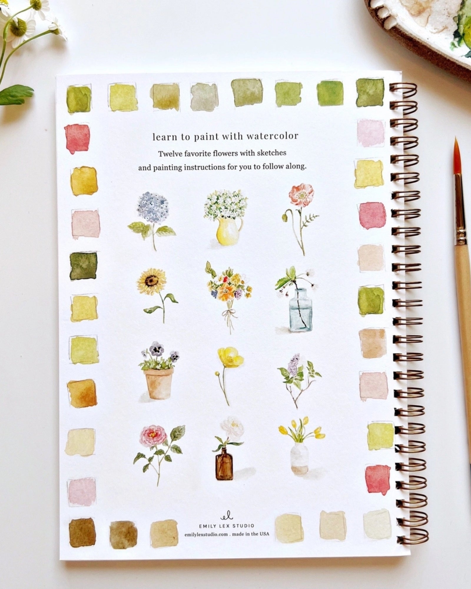 FLOWERS WATERCOLOUR WORKBOOK