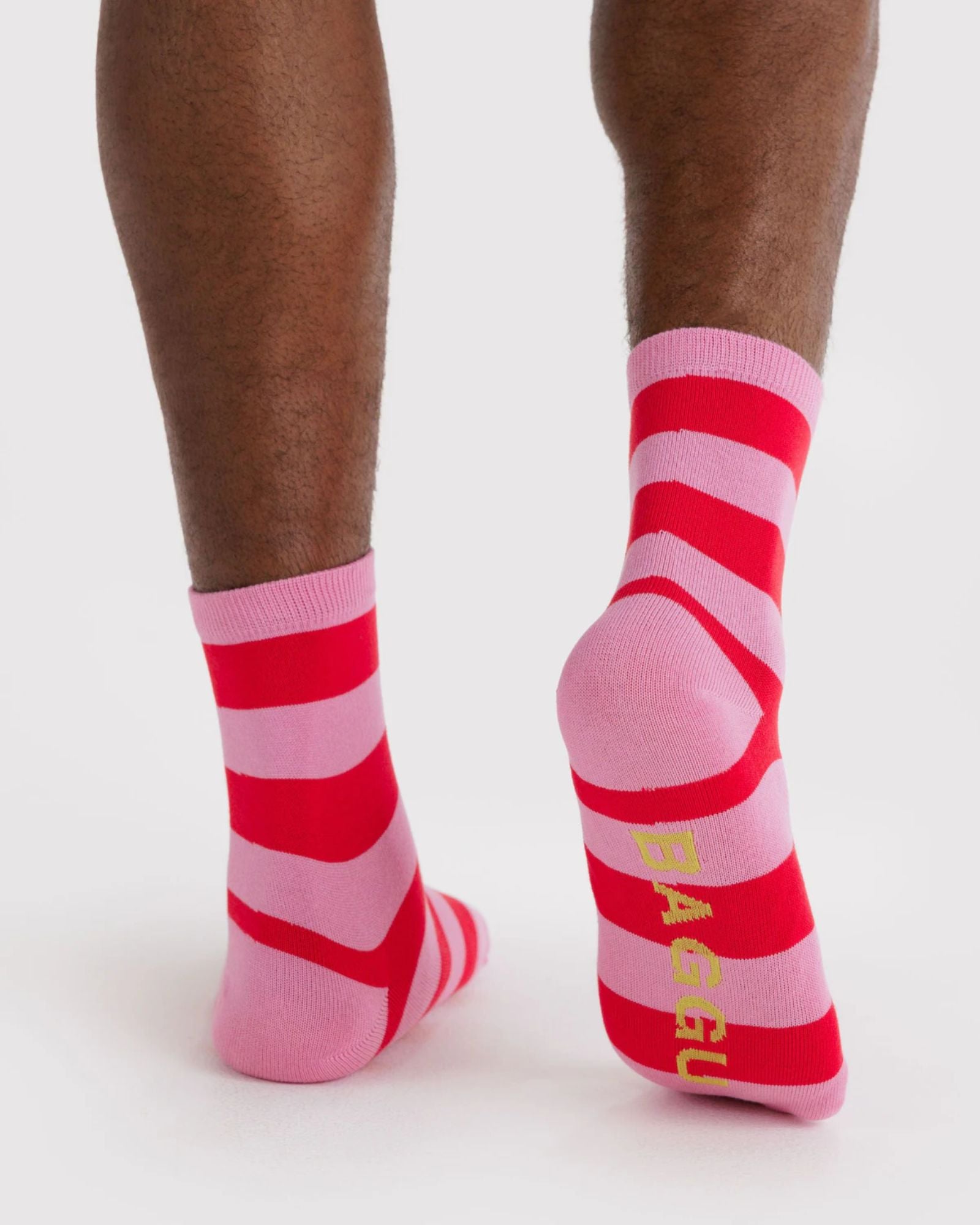 CREW SOCK - PINK STRIPE