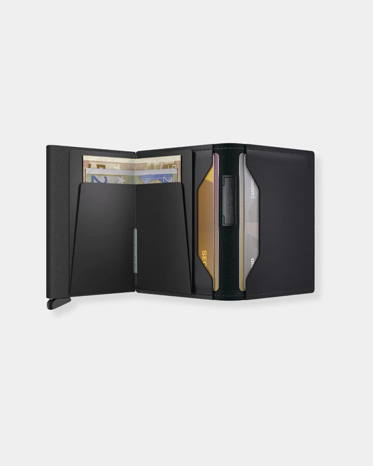 BLACK LEATHER MATTE - BANDWALLET