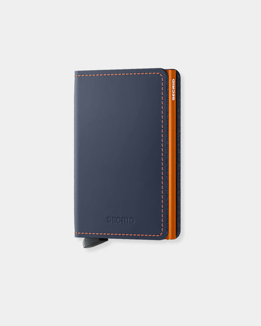 NIGHT BLUE & ORANGE - MATTE SLIMWALLET