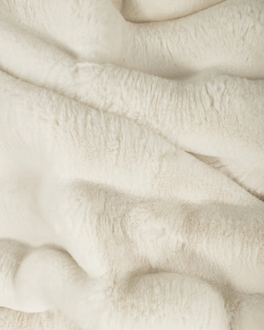 DIMENSIONAL FAUX FUR BLANKET - MOON