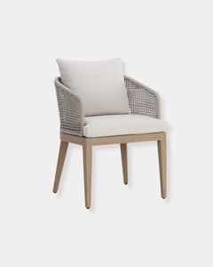 CAPRI DINING ARMCHAIR - DRIFT BROWN
