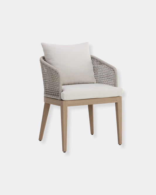 CAPRI DINING ARMCHAIR - DRIFT BROWN