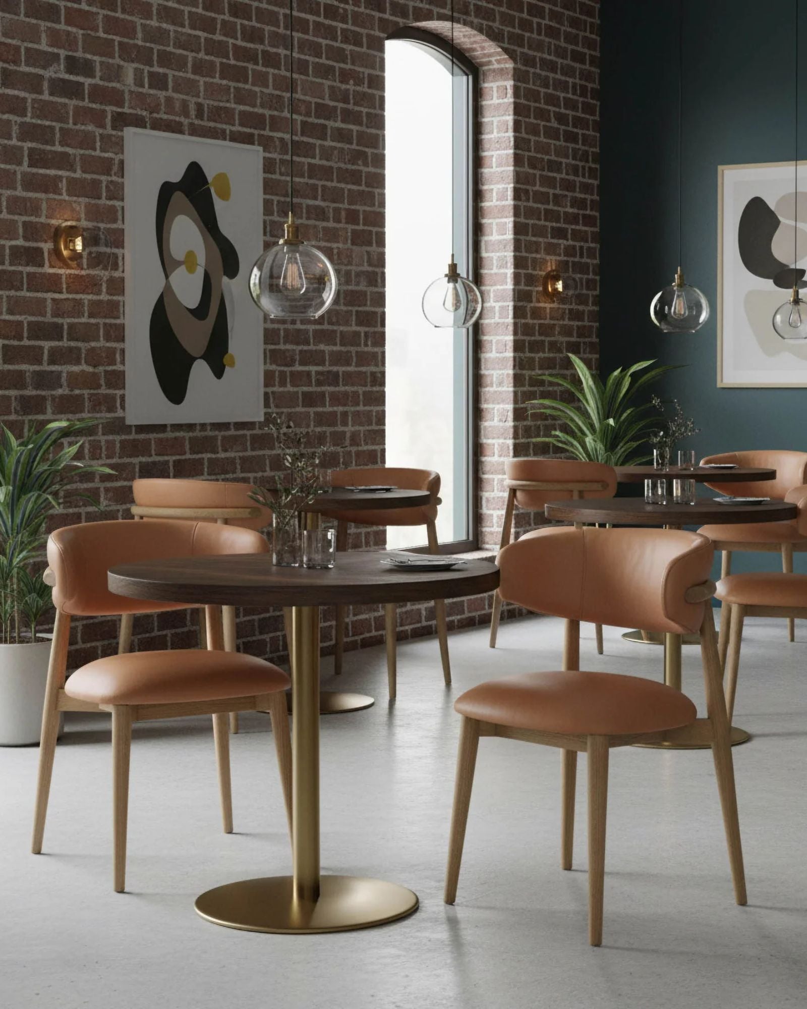 MILO LEATHER CHAIR - HAZELNUT