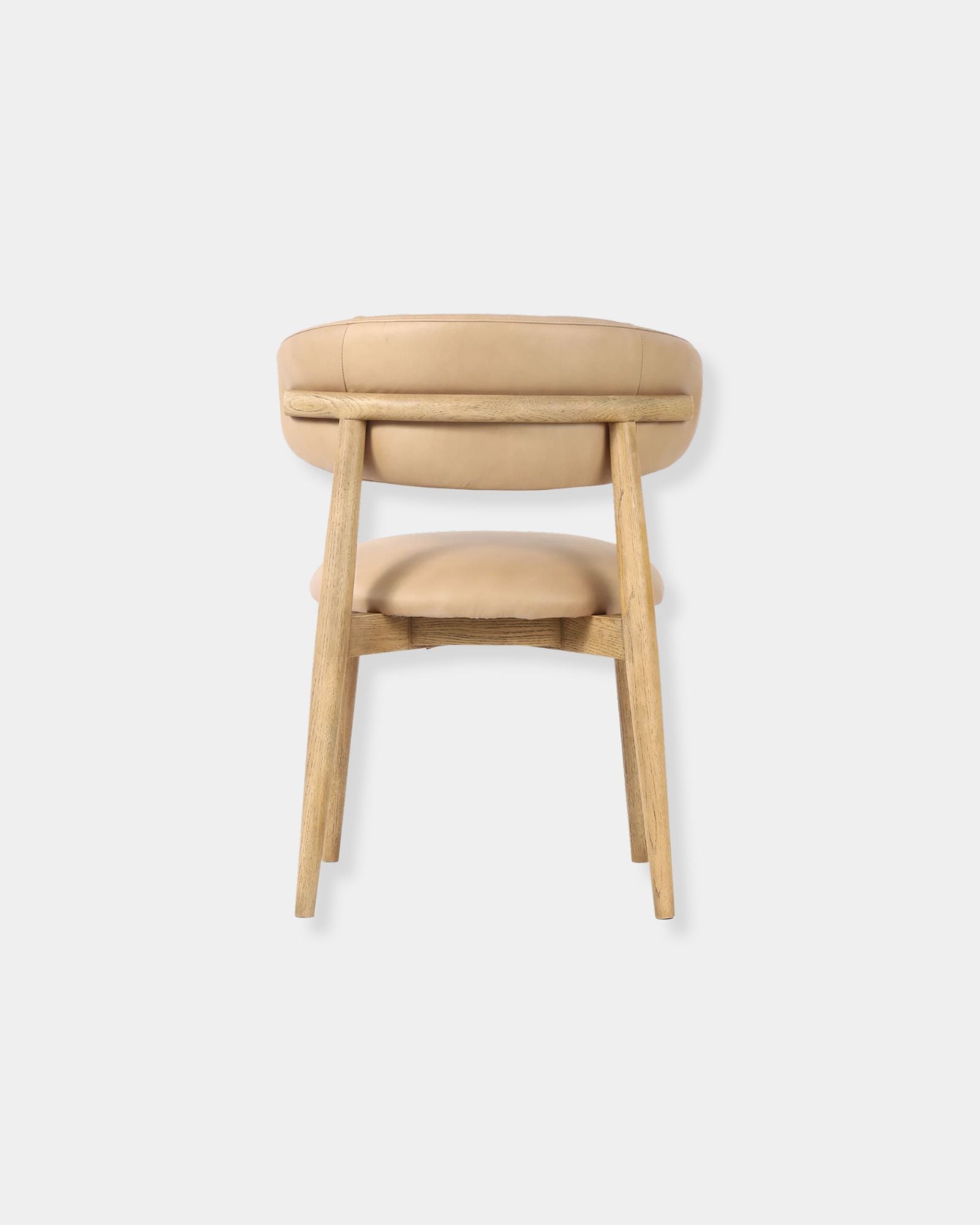 MILO LEATHER CHAIR - NUDE